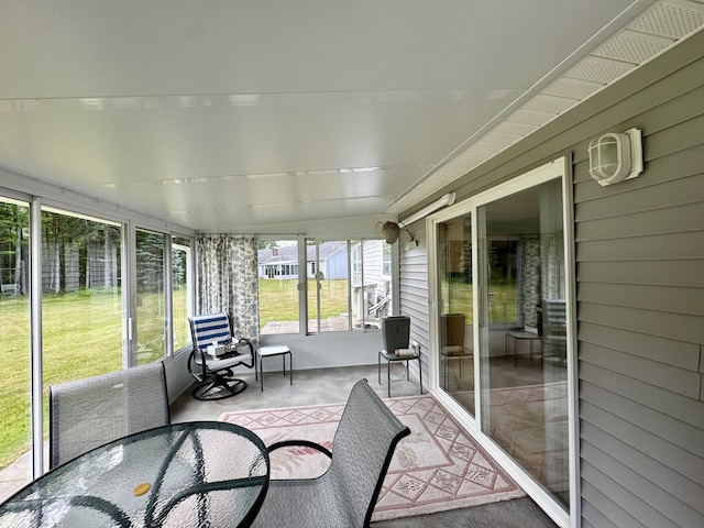 35A Birchbrook Ln Unit 35A, Levant, ME 04456 - sunroom featuring outdoor dining space
