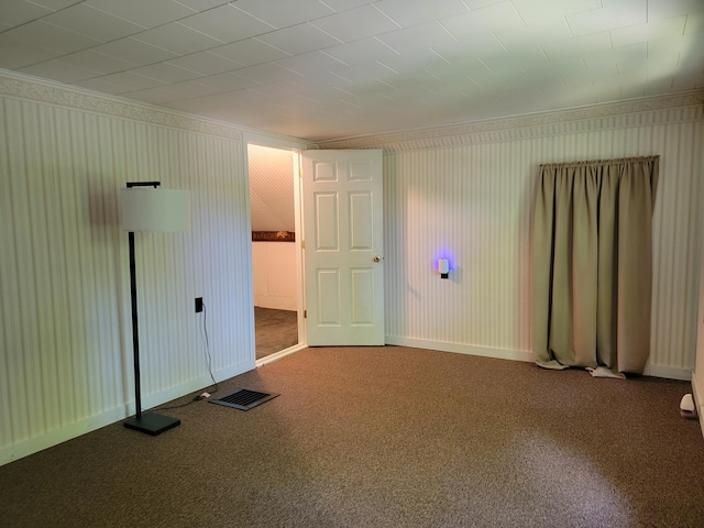 183 Folsom Pond Rd, Lincoln, ME 04457 - spare room with carpet flooring and ornamental molding