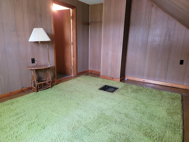 183 Folsom Pond Rd, Lincoln, ME 04457 - additional living space with carpet floors and wood walls