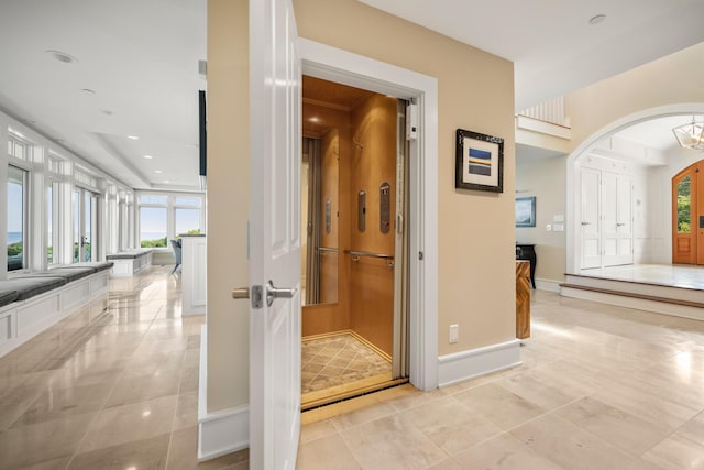121 Bald Head Cliff Rd, York, ME 03902 - corridor with plenty of natural light and recessed lighting