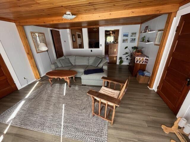 6 Chicken St, Starks, ME 04911 - living room featuring wood finished floors
