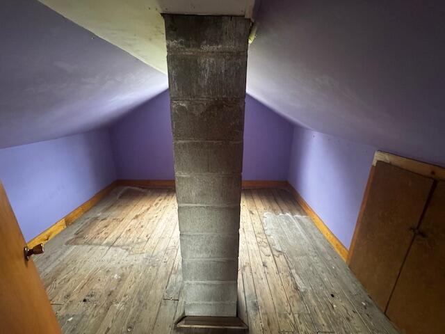238 Shadagee Rd, Cornville, ME 04976 - additional living space with hardwood / wood-style floors and lofted ceiling