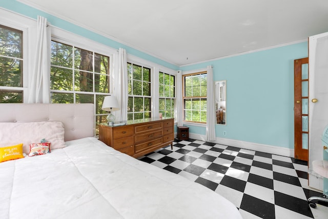 97 Forest Ave, Orono, ME 04473 - bedroom featuring tile patterned floors and ornamental molding