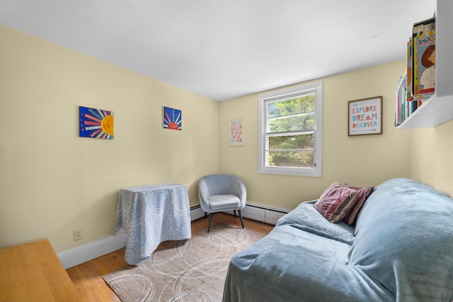 97 Forest Ave, Orono, ME 04473 - living area featuring baseboards and wood finished floors