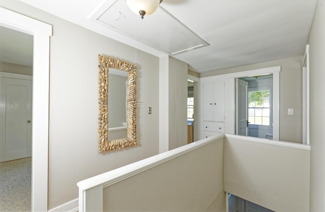 302 Townsend Ave, Boothbay Harbor, ME 04538 - hallway with attic access