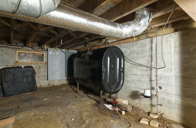 302 Townsend Ave, Boothbay Harbor, ME 04538 - unfinished below grade area featuring oil tank