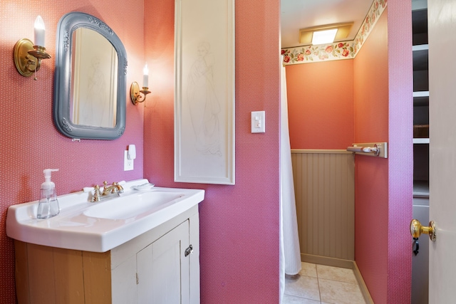 426 Meadow Rd, Topsham, ME 04086 - bathroom with vanity and tile patterned floors
