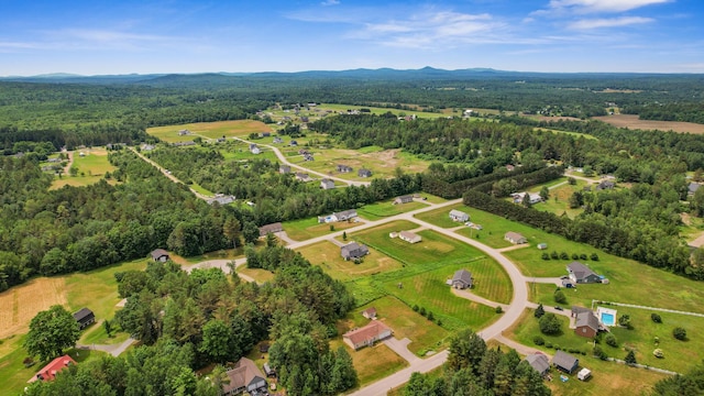 31 Silas Warren Dr, Hermon, ME 04401 - aerial view of property's location with a heavily wooded area and mountains