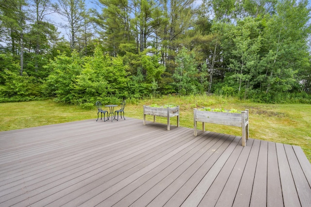 31 Silas Warren Dr, Hermon, ME 04401 - wooden terrace with a yard