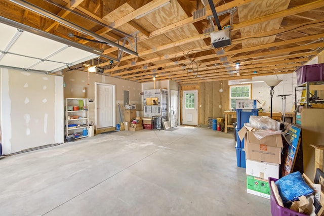 31 Silas Warren Dr, Hermon, ME 04401 - garage with a garage door opener and electric panel