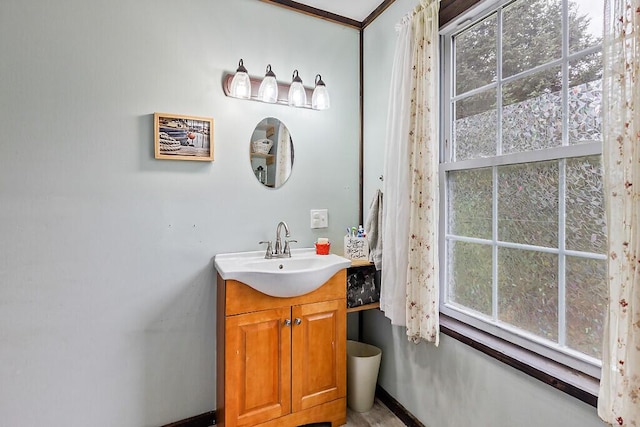 71 Morgan Rd, Burnham, ME 04922 - bathroom featuring vanity and healthy amount of natural light