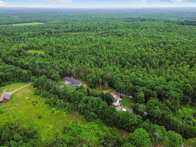 71 Morgan Rd, Burnham, ME 04922 - aerial view of property and surrounding area with a forest