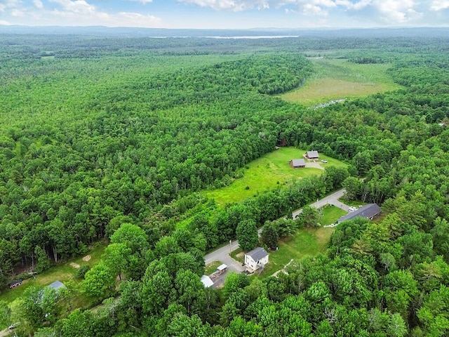 71 Morgan Rd, Burnham, ME 04922 - aerial overview of property's location with a heavily wooded area