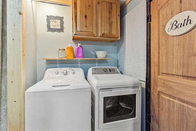 71 Morgan Rd, Burnham, ME 04922 - laundry area with washer and dryer and cabinet space