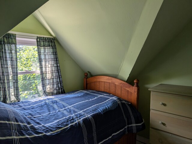 419 Common Rd, Union, ME 04862 - bedroom with vaulted ceiling