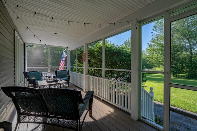 78 Lakeview Rd, Glenburn, ME 04401 - sunroom / solarium featuring an outdoor living space