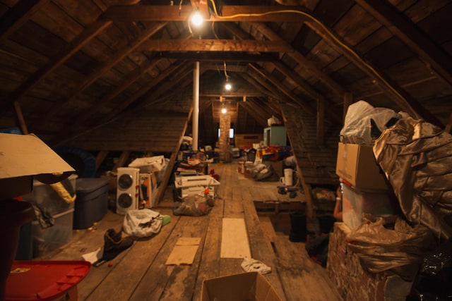 18/20 Beech St, East Millinocket, ME 04430 - view of unfinished attic