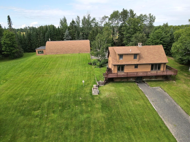 151 Schooland Rd, New Sweden, ME 04762 - aerial view of property and surrounding area featuring a heavily wooded area