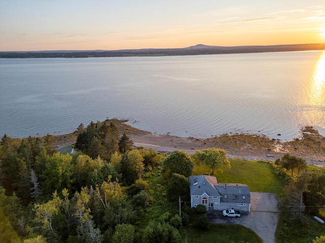 48 Sheltons Rd, Trenton, ME 04605 - aerial view at dusk of a water view