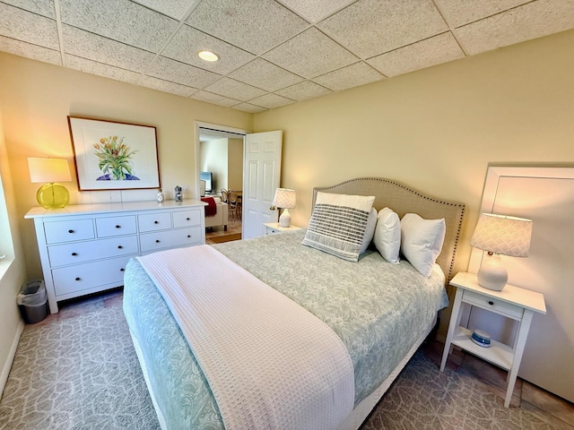 48 Sheltons Rd, Trenton, ME 04605 - bedroom featuring a drop ceiling and baseboards