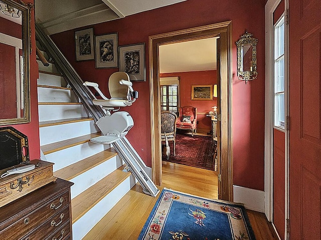 8 Longfellow School Rd, Bristol, ME 04539 - stairway featuring wood finished floors