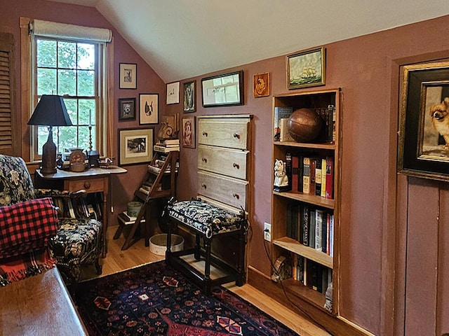 8 Longfellow School Rd, Bristol, ME 04539 - living area featuring wood finished floors and lofted ceiling
