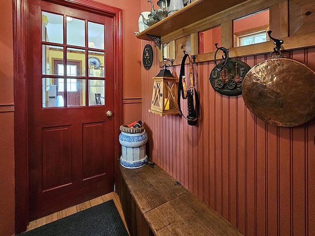 8 Longfellow School Rd, Bristol, ME 04539 - mudroom with wooden walls