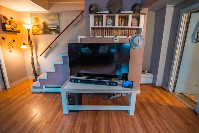 7 Dakin Rd, Turner, ME 04282 - living room with wood finished floors and stairway