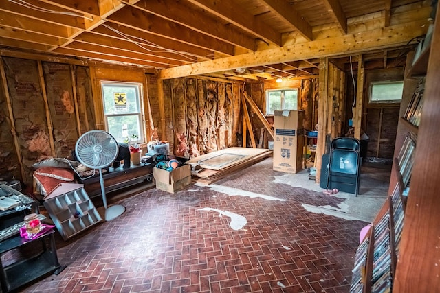 7 Dakin Rd, Turner, ME 04282 - miscellaneous room featuring plenty of natural light and brick patterned floors