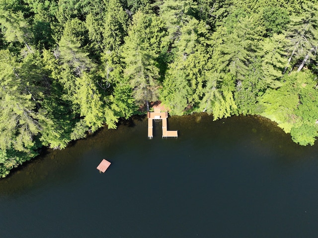 42 Knowles Point Rd, Bridgton, ME 04009 - aerial view of a large body of water and a heavily wooded area
