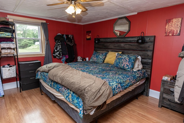 143 Mayfield Rd, Moscow, ME 04920 - bedroom with wood finished floors and a ceiling fan