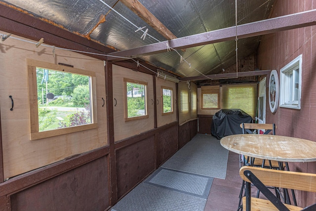 143 Mayfield Rd, Moscow, ME 04920 - sunroom with lofted ceiling and healthy amount of natural light