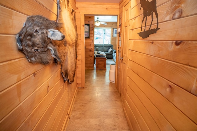 143 Mayfield Rd, Moscow, ME 04920 - hallway featuring wood walls