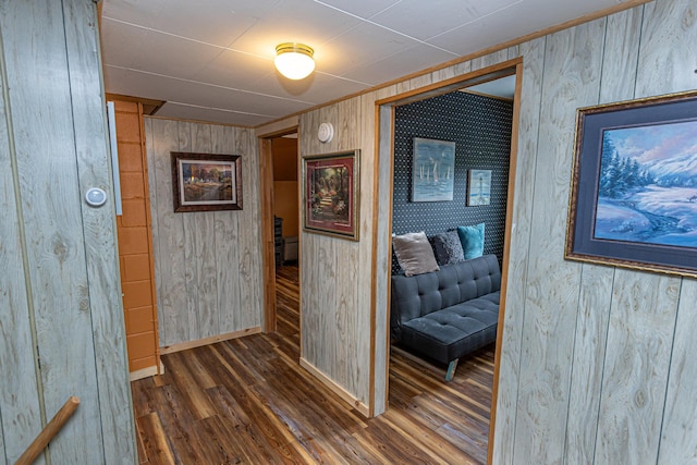 143 Mayfield Rd, Moscow, ME 04920 - hall featuring wood walls and wood finished floors