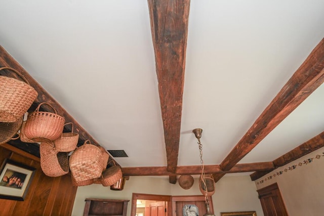 337 Copeland Hill Rd, Holden, ME 04429 - detailed view of beamed ceiling