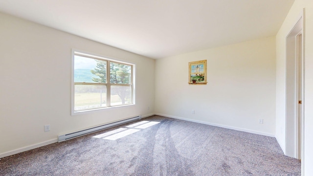 452 Flat Rd, Bethel, ME 04217 - carpeted empty room with baseboard heating and baseboards