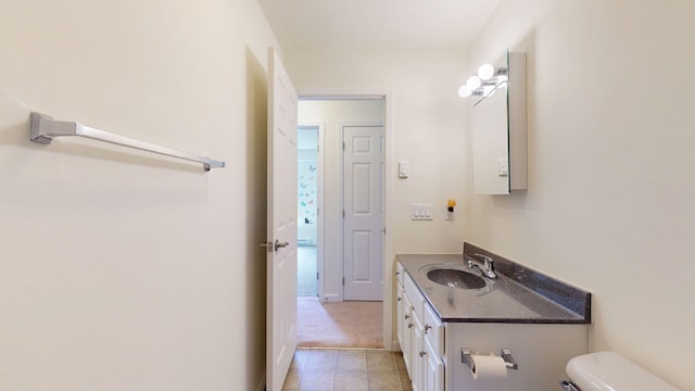 452 Flat Rd, Bethel, ME 04217 - bathroom featuring vanity and tile patterned flooring