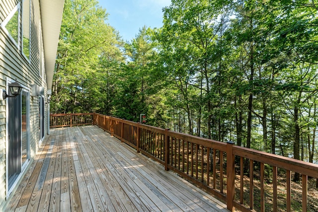 61 Dwelly Point Rd, Franklin, ME 04634 - deck with view of scattered trees
