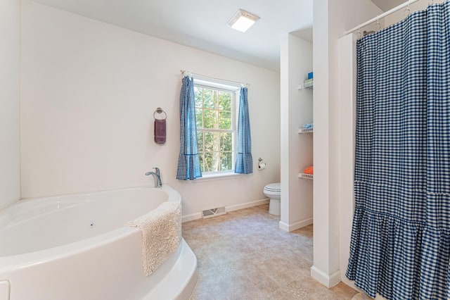 61 Dwelly Point Rd, Franklin, ME 04634 - full bathroom featuring a whirlpool tub and curtained shower