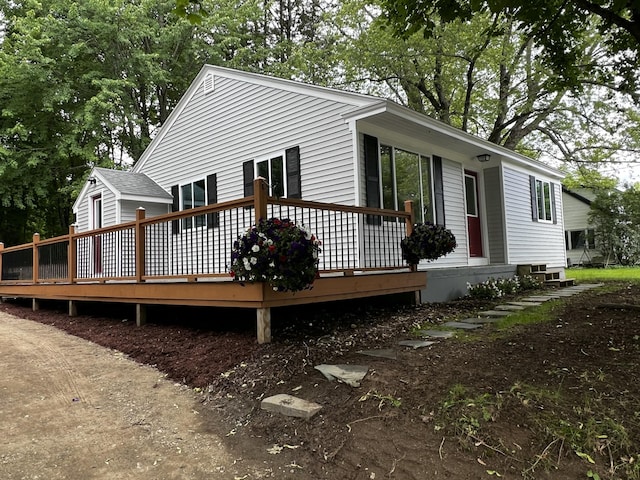 69 Heath St, Oakland, ME 04963 - back of property featuring a deck