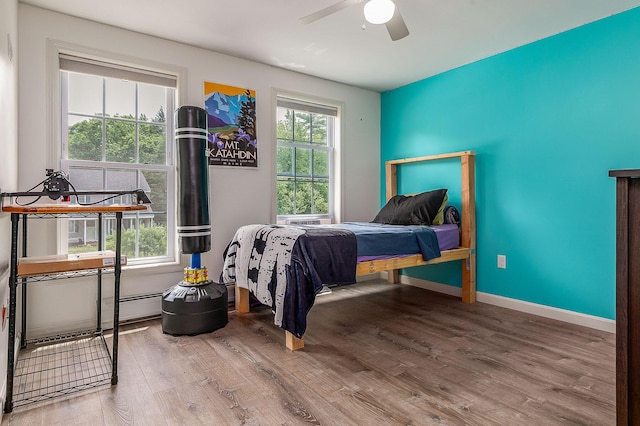 13 Dobson Rd, Berwick, ME 03901 - bedroom with wood finished floors and a ceiling fan