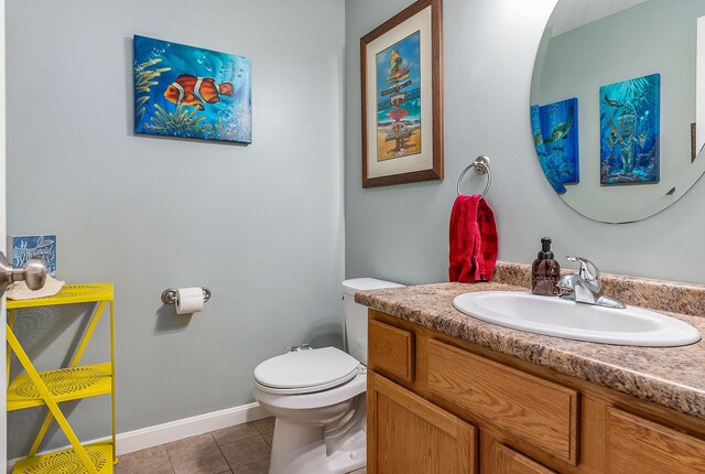 13 Dobson Rd, Berwick, ME 03901 - half bathroom with vanity and tile patterned flooring