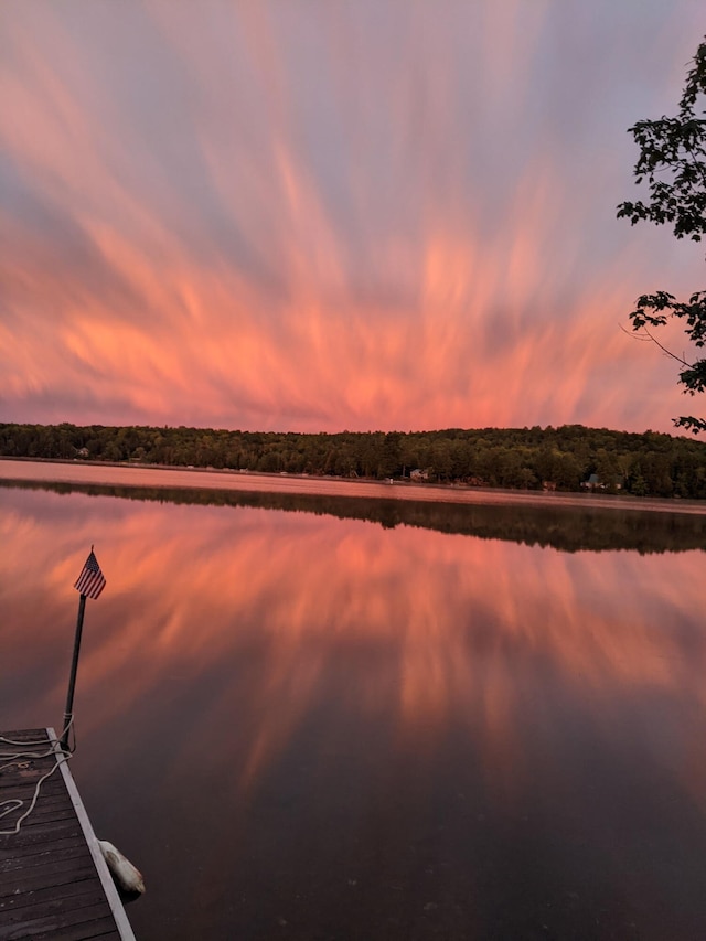 114 E Shore Rd, Benedicta Twp, ME 04733 - water view with a dock