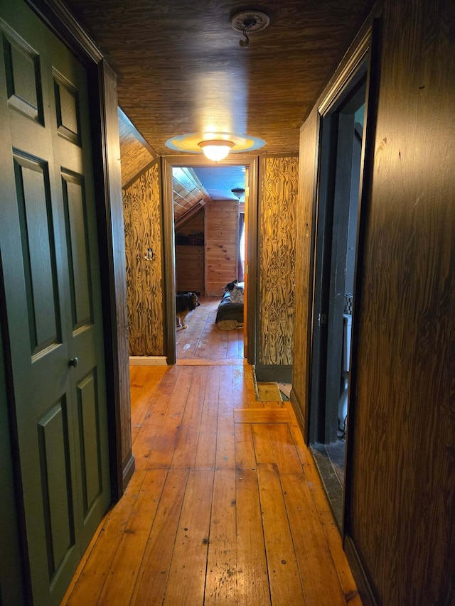 471 Chandler Hill Rd, Ripley, ME 04930 - hall with hardwood / wood-style floors