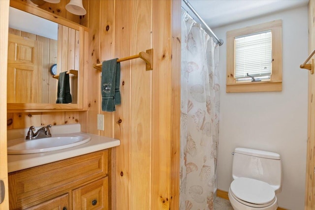 48 Green Bay Rd, Newfield, ME 04095 - full bath featuring vanity and a shower with shower curtain
