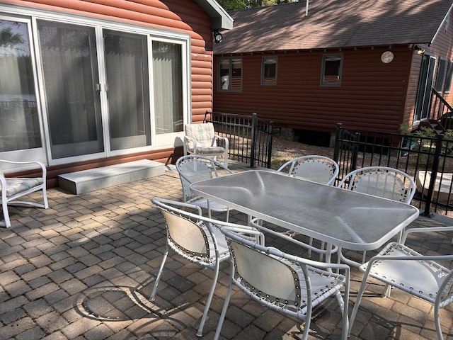 48 Green Bay Rd, Newfield, ME 04095 - view of patio featuring outdoor dining area