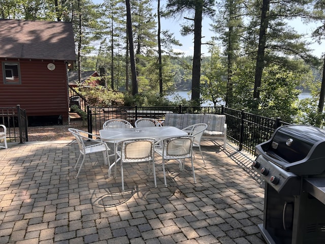 48 Green Bay Rd, Newfield, ME 04095 - view of patio / terrace featuring a grill and outdoor dining area