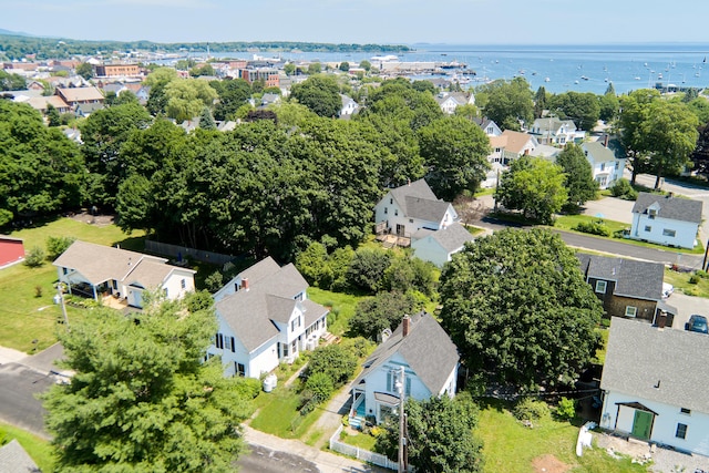 5 Purchase St, Rockland, ME 04841 - aerial view of residential area featuring a large body of water
