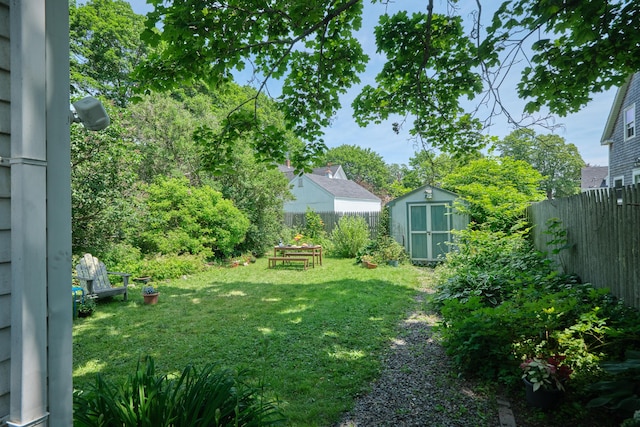 5 Purchase St, Rockland, ME 04841 - fenced backyard with a storage shed