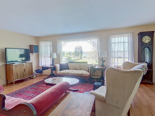63 N Shore Dr, Owls Head, ME 04854 - living area featuring healthy amount of natural light and light wood-type flooring